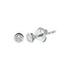 oorknoppen zirkonia 14K witgoud