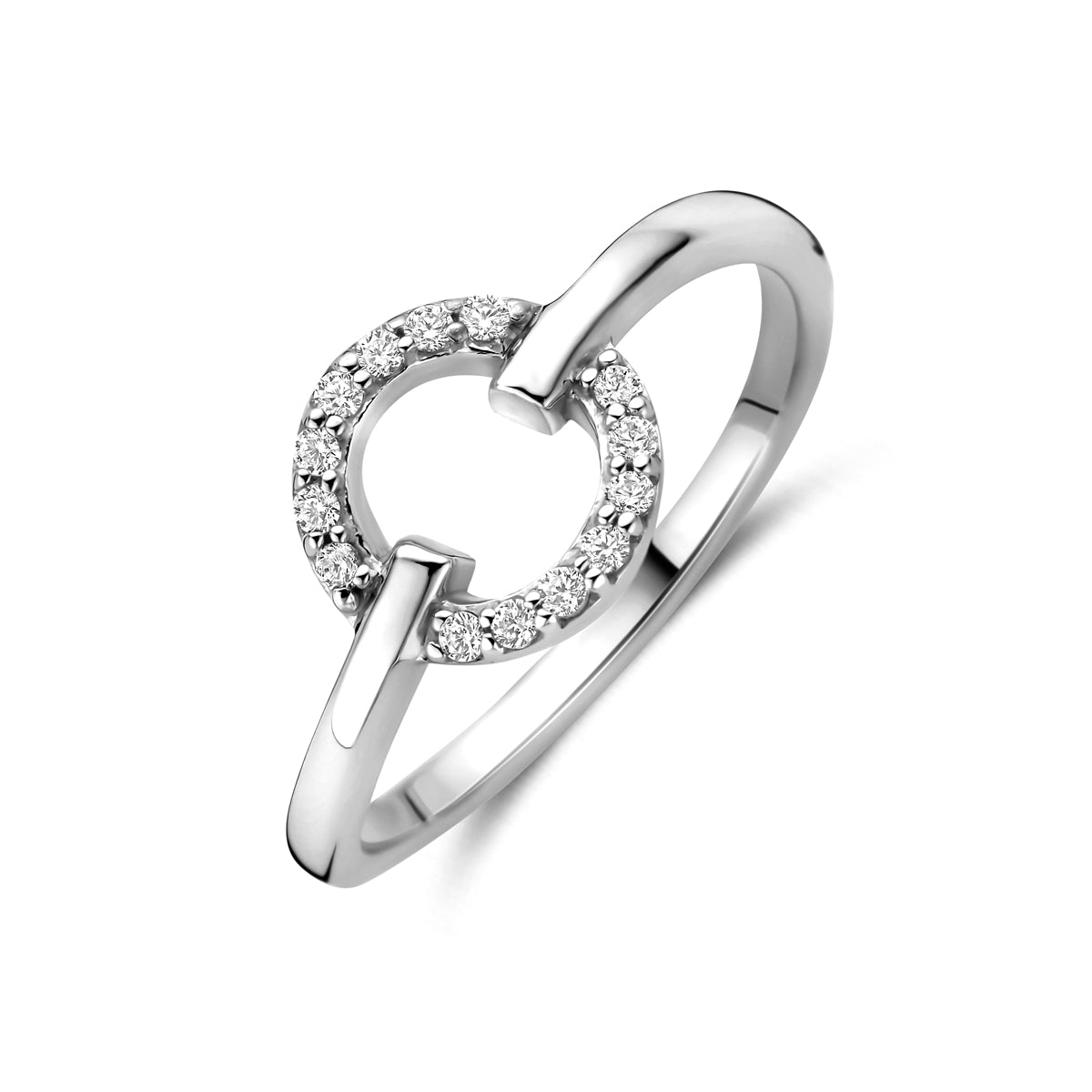 Ring Zirkonia Silber rhodiniert