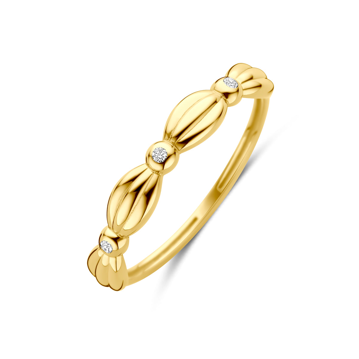 Ring Zirkonia 14K Gelbgold