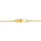 Gravurarmband Singapurplättchen 5 mm 14K Gelbgold