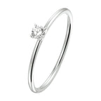 ring diamant 0.10ct h si 14K witgoud met palladium