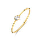 Ring mit Geburtsstein weißer Topas April 14K Gelbgold