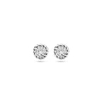 oorknoppen zirkonia zilver gerhodineerd