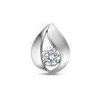 hanger druppel zirkonia poli/mat 11 mm zilver gerhodineerd