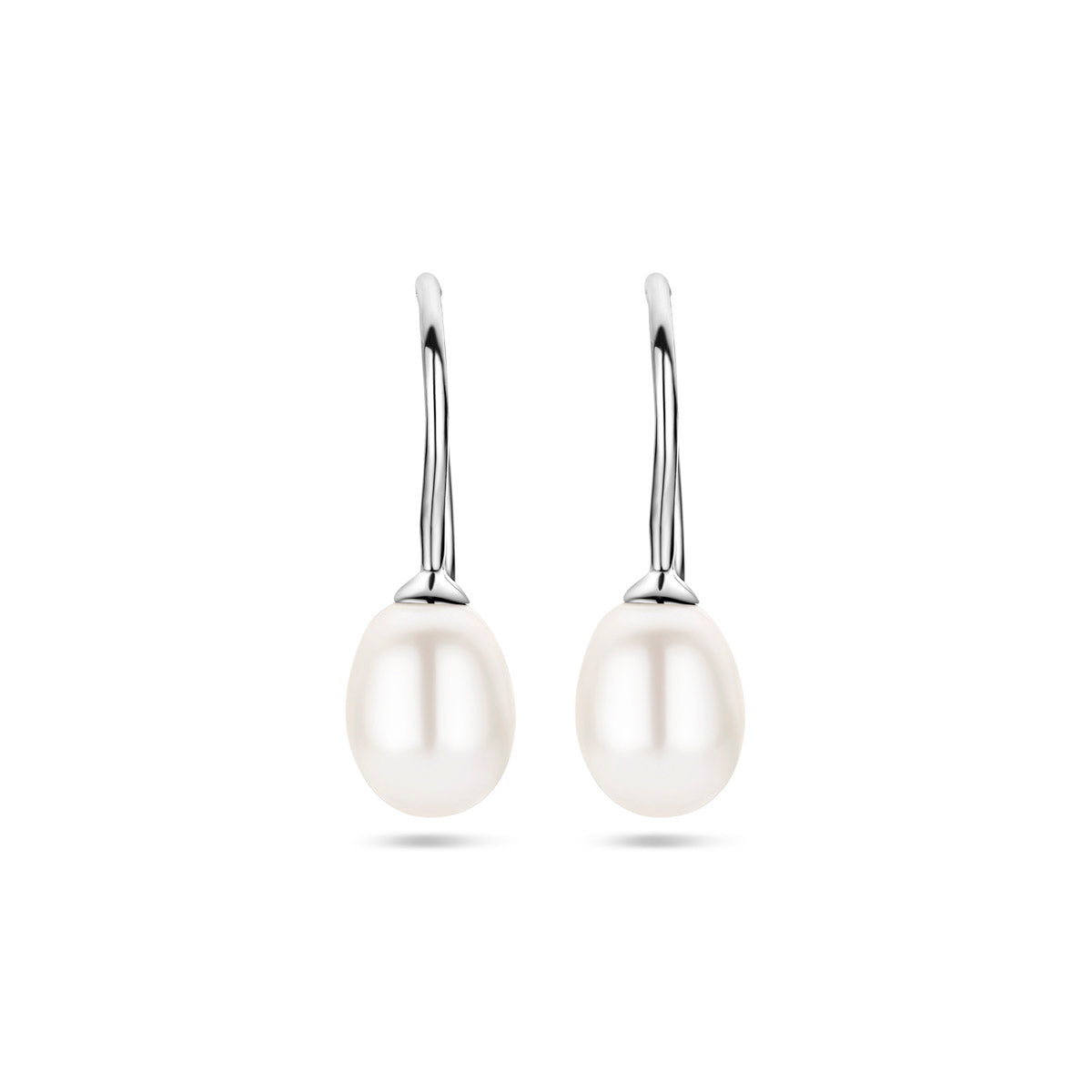 oorhangers parel franse haak 23,5 mm zilver gerhodineerd