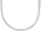 Halskette Schlange flach 4,3 mm 40 + 4 cm Silber rhodiniert