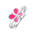 Ring Schmetterling Emaille Silber rhodiniert