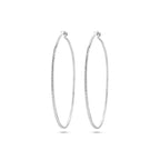 oorringen 1,5 mm ronde buis gediamanteerd zilver gerhodineerd