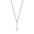 Y-Halskette Verbinder 46 cm rhodiniertes Silber