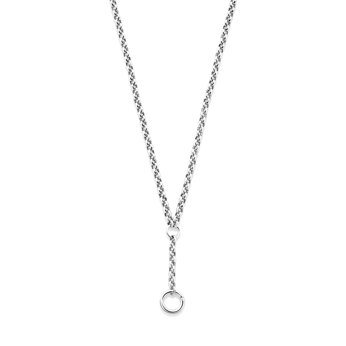 Y-Halskette Verbinder 46 cm rhodiniertes Silber