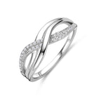 Ring Zirkonia Silber rhodiniert