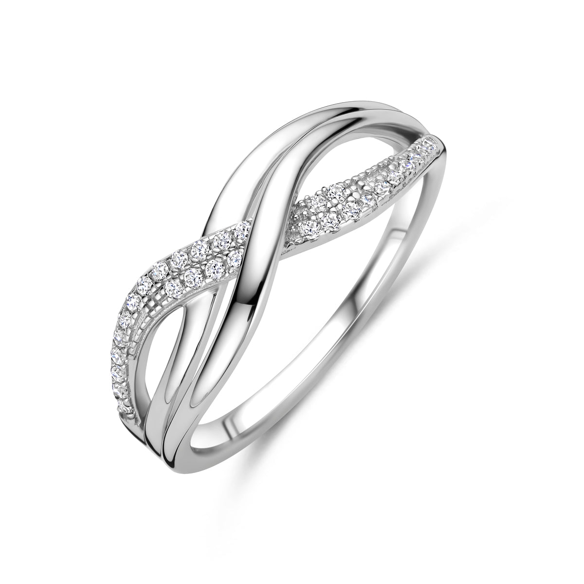 Ring Zirkonia Silber rhodiniert
