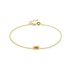 Armband Citrin 16,5 - 18 cm 14K Gelbgold