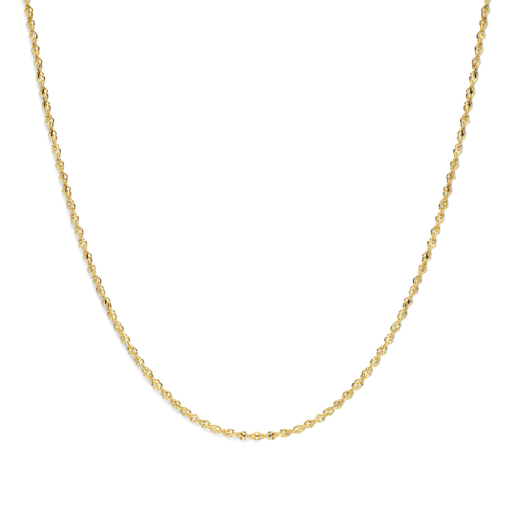 collier massief 3,2 mm 45 cm Silgold (geel met zilverkern)