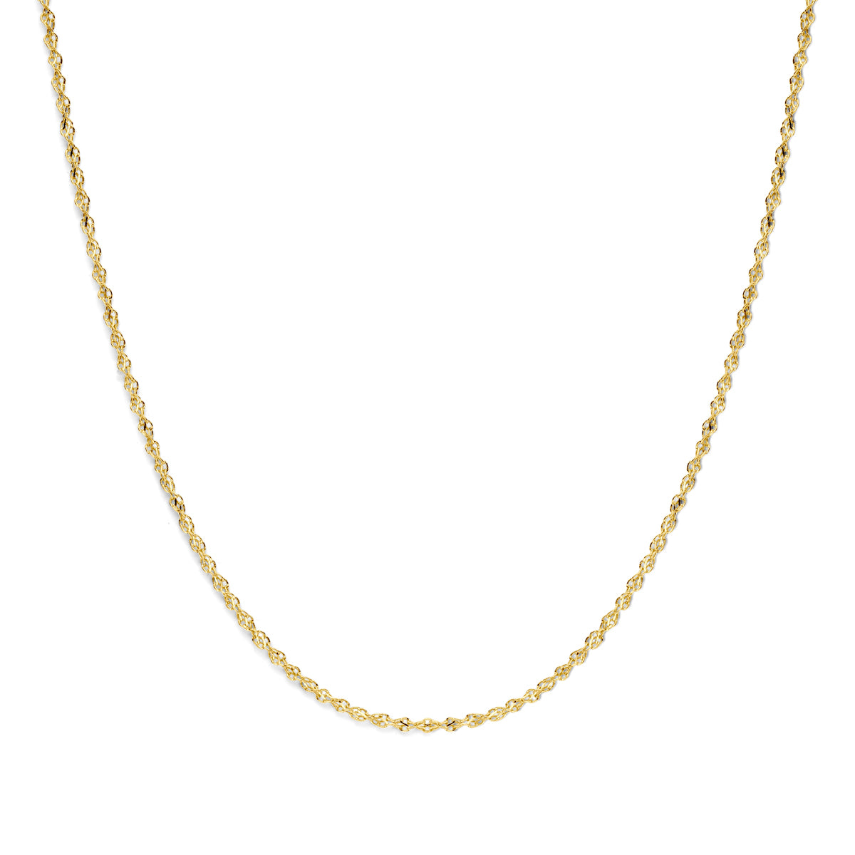collier massief 3,2 mm 45 cm Silgold (geel met zilverkern)