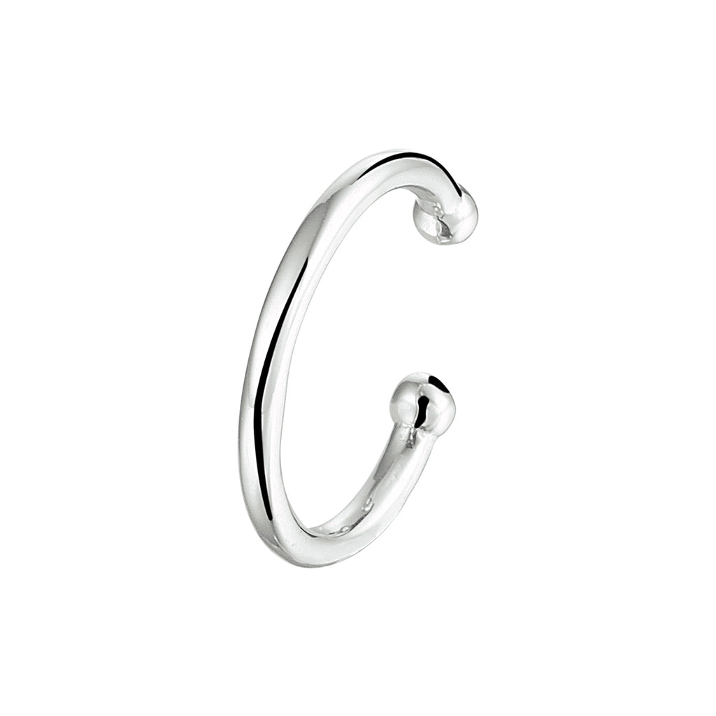 earcuff 13 mm zilver gerhodineerd