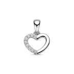 hanger hartje zirkonia 17 mm zilver gerhodineerd