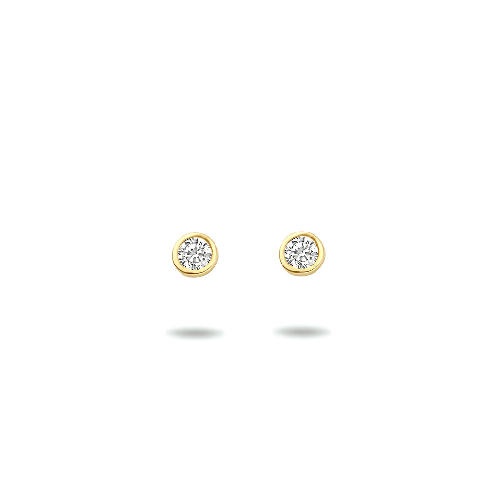 Ohrstecker Zirkonia 14K Gelbgold