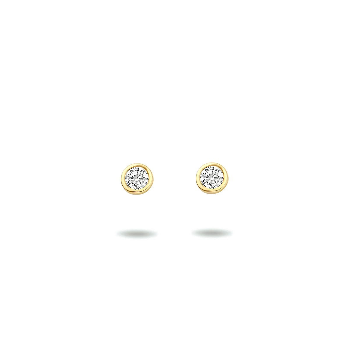 Ohrstecker Zirkonia 14K Gelbgold