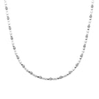 collier zirkonia poli/mat 5,1 mm 45 cm zilver gerhodineerd