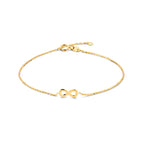 Armband Infinity 16,5 - 18,5 cm 14K Gelbgold