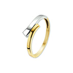 ring 14K bicolor goud geel/wit
