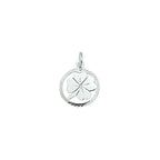 hanger klavertje gediamanteerd 15 mm zilver gerhodineerd