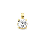 Anhänger Labordiamant 0.25ct G VS 8,5 mm 14K Gelbgold