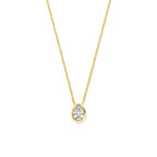 Zirkonia-Halskette 41 - 43 - 45 cm 14K Gelbgold