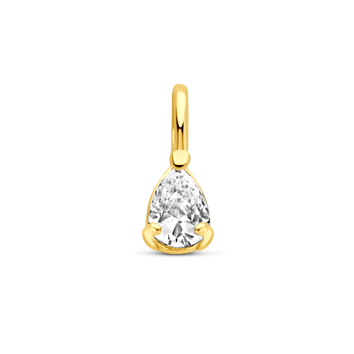 hanger zirkonia 8,5 mm 14K geelgoud