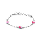 Armband Marienkäfer Emaille 11 + 2 cm Silber rhodiniert