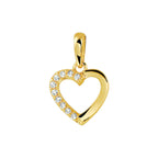 Anhänger Herz Zirkonia 14K Gelbgold