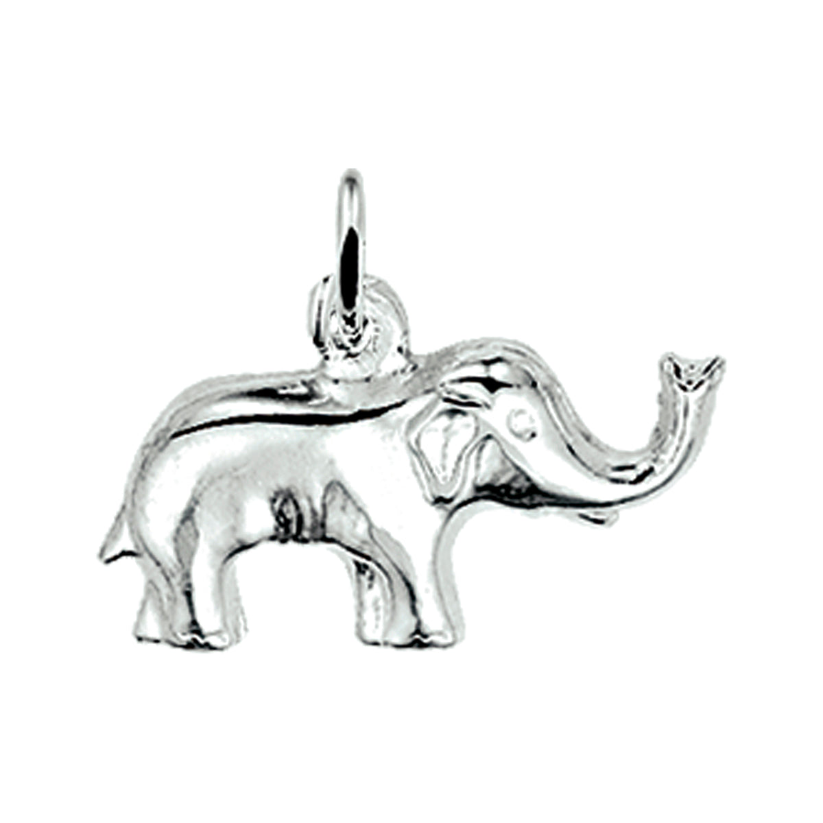 Anhänger Elefant 12 mm Silber weiß
