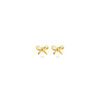 Ohrstecker Schleife 4,5 mm 14K Gelbgold