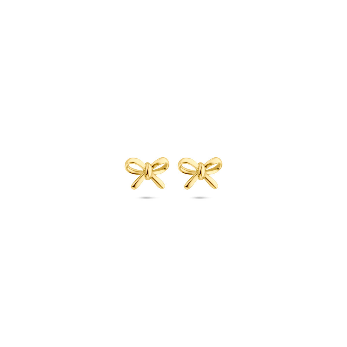Ohrstecker Schleife 4,5 mm 14K Gelbgold