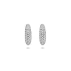Steckerohrringe 14 mm rhodiniertes Silber