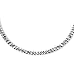 collier oxi gourmette 6 zijdes geslepen 4,6 mm zilver geoxideerd