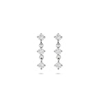 Ohrhänger Zirkonia 16 mm Silber rhodiniert