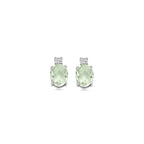 Ohrstecker grün Amethyst Zirkonia 10,5 mm Silber rhodiniert