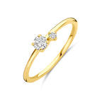 ring lab grown diamant 0.20ct h si 14K geelgoud