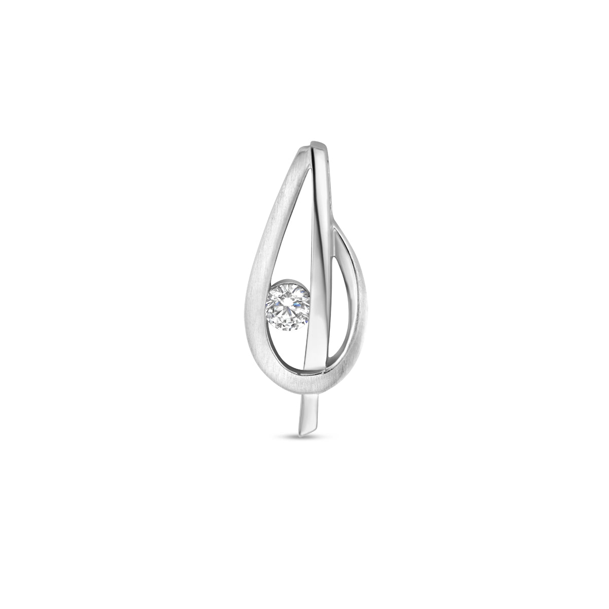 hanger zirkonia poli/mat zilver gerhodineerd