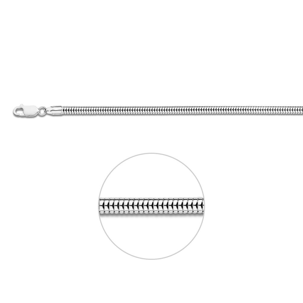 Schlauch ca. 4,0 mm Silber weiß