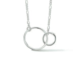 Halskette Kreise 41 + 4 cm Silber rhodiniert