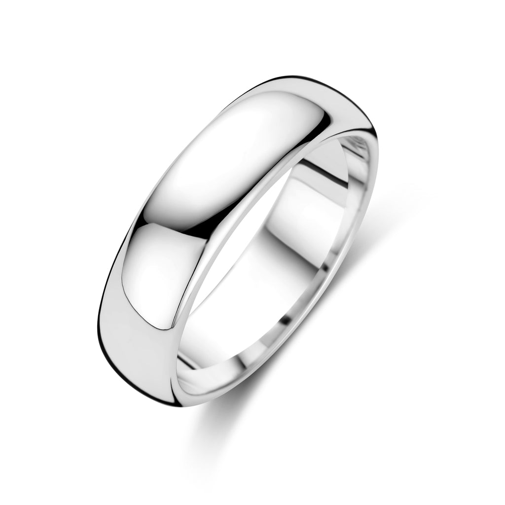 Ring 5,5 mm Sterlingsilber rhodiniert