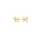 Ohrstecker Schleife 5,5 mm 14K Gelbgold