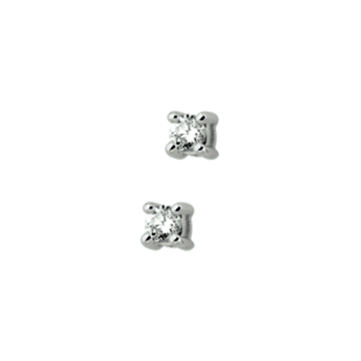 oorknoppen diamant h p 14K witgoud
