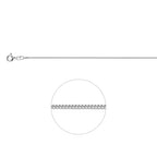 Gourmetkette 1,1 mm Silber rhodiniert