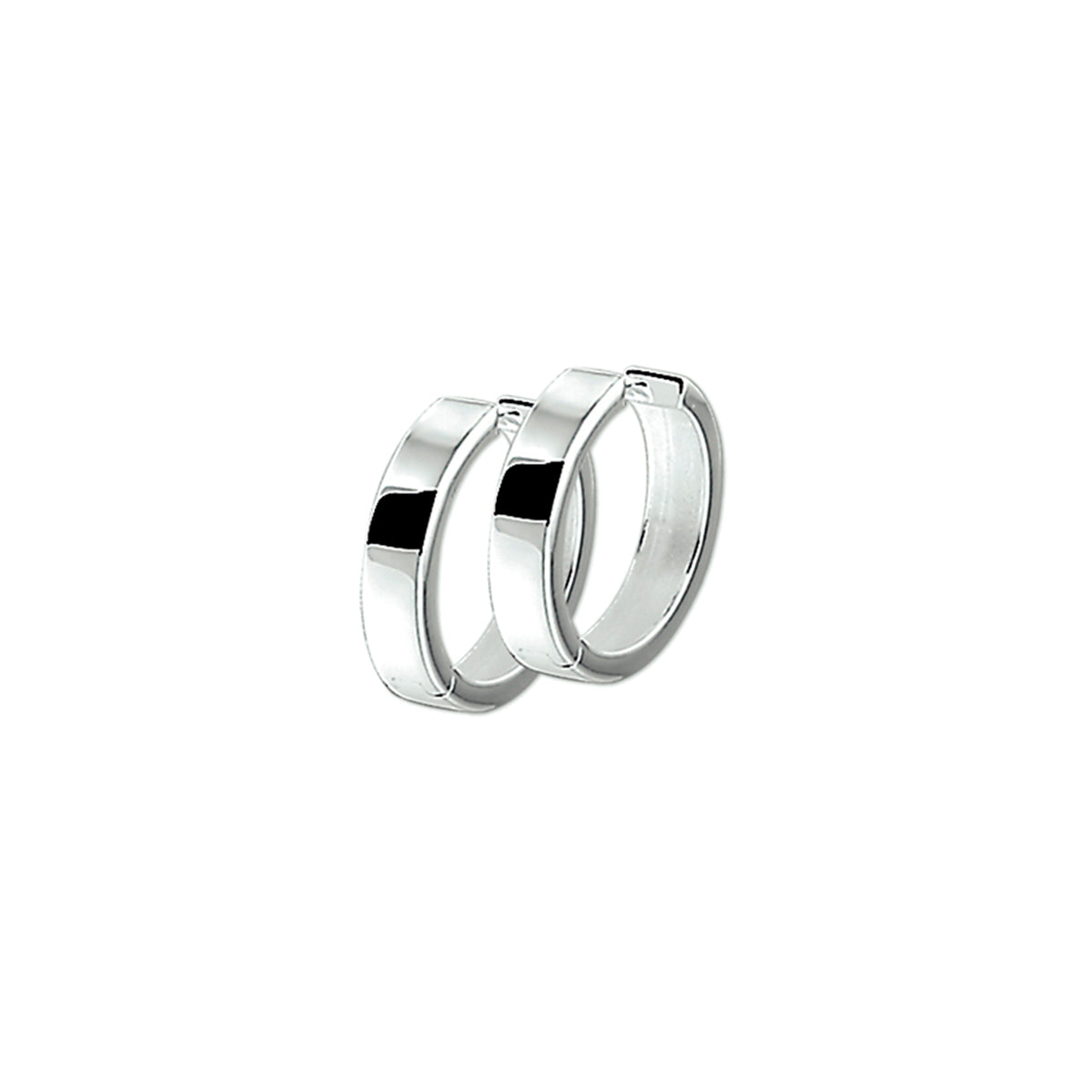 Ohrhänger 4 mm flach silberweiß