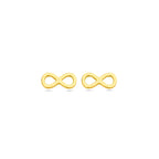 Infinity-Ohrstecker 1 Mikron Silber vergoldet (gelb)