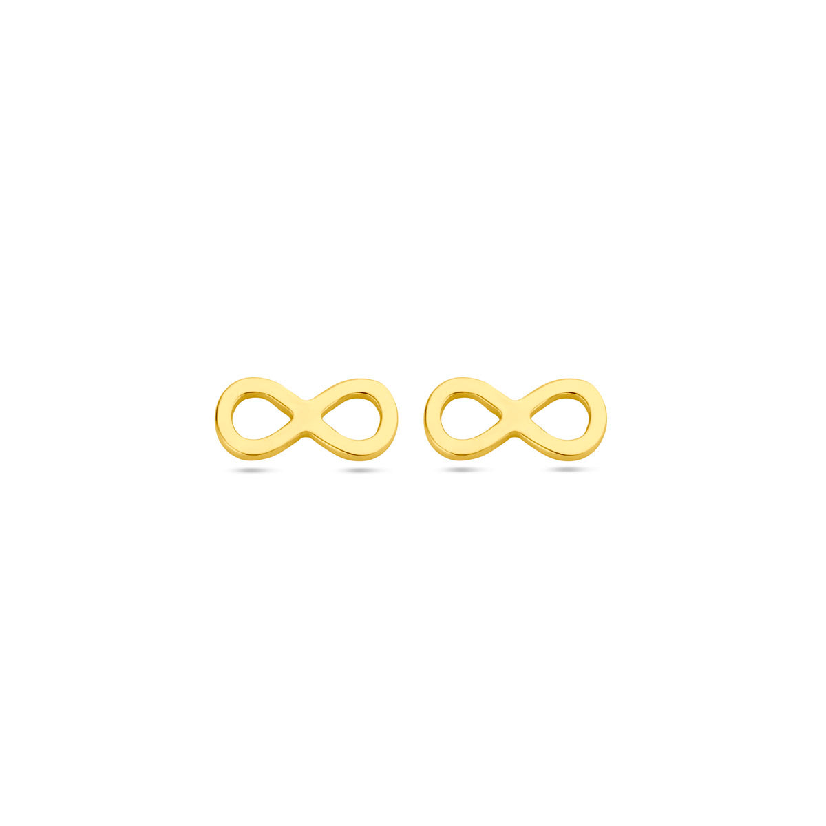 Infinity-Ohrstecker 1 Mikron Silber vergoldet (gelb)